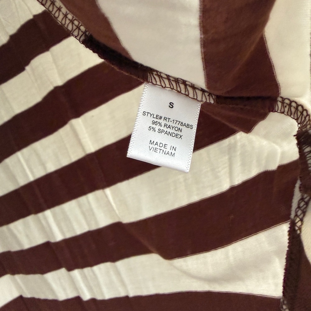 Zenana Premium Striped Elbow Patch Top - Picture 3 of 5